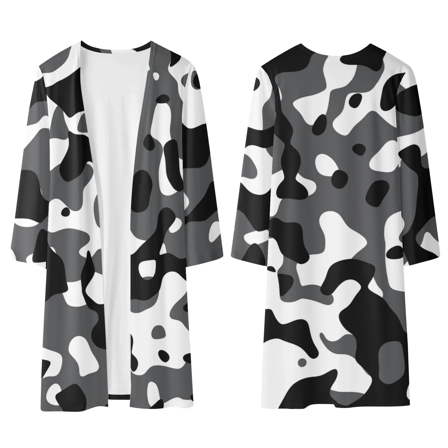 langer-leichter-schwarz-grau-weiss-camouflage-kimono-cardigan-cardigan-jlr-design-41764 - JLR Design