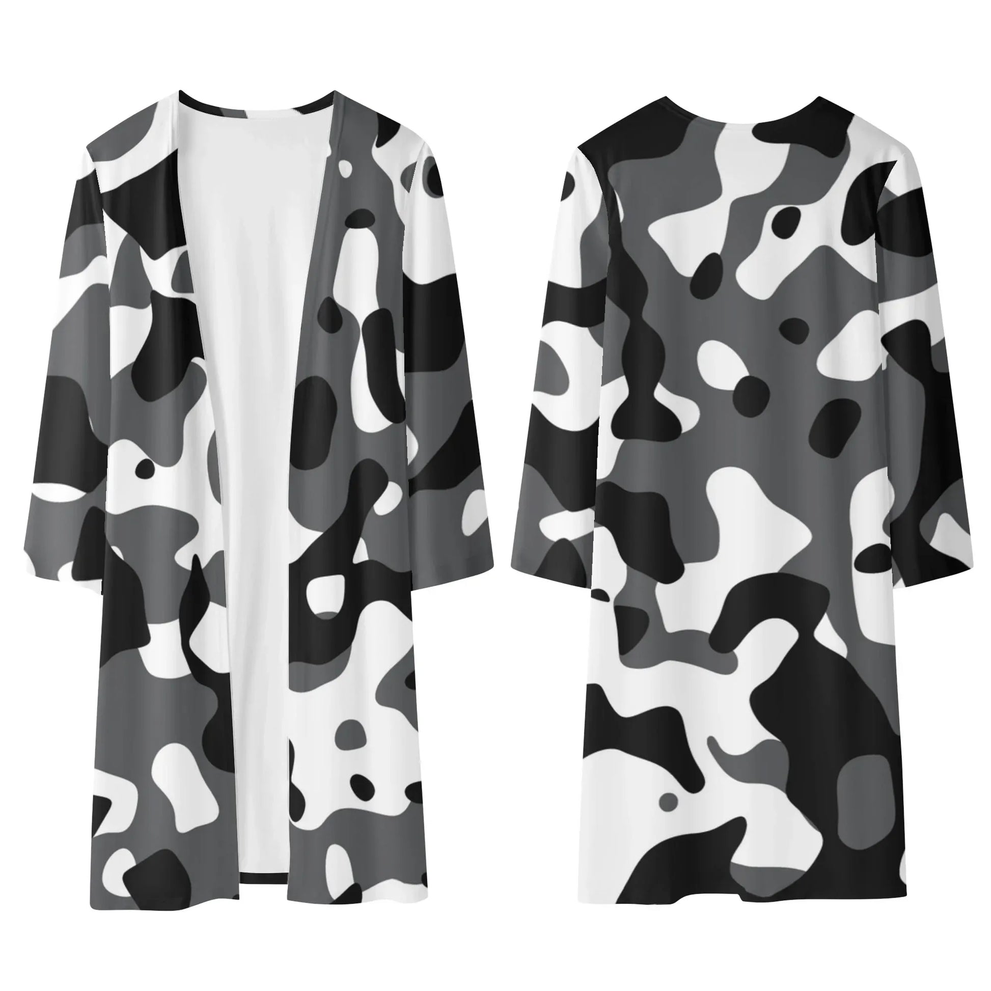langer-leichter-schwarz-grau-weiss-camouflage-kimono-cardigan-cardigan-jlr-design-41764 - JLR Design
