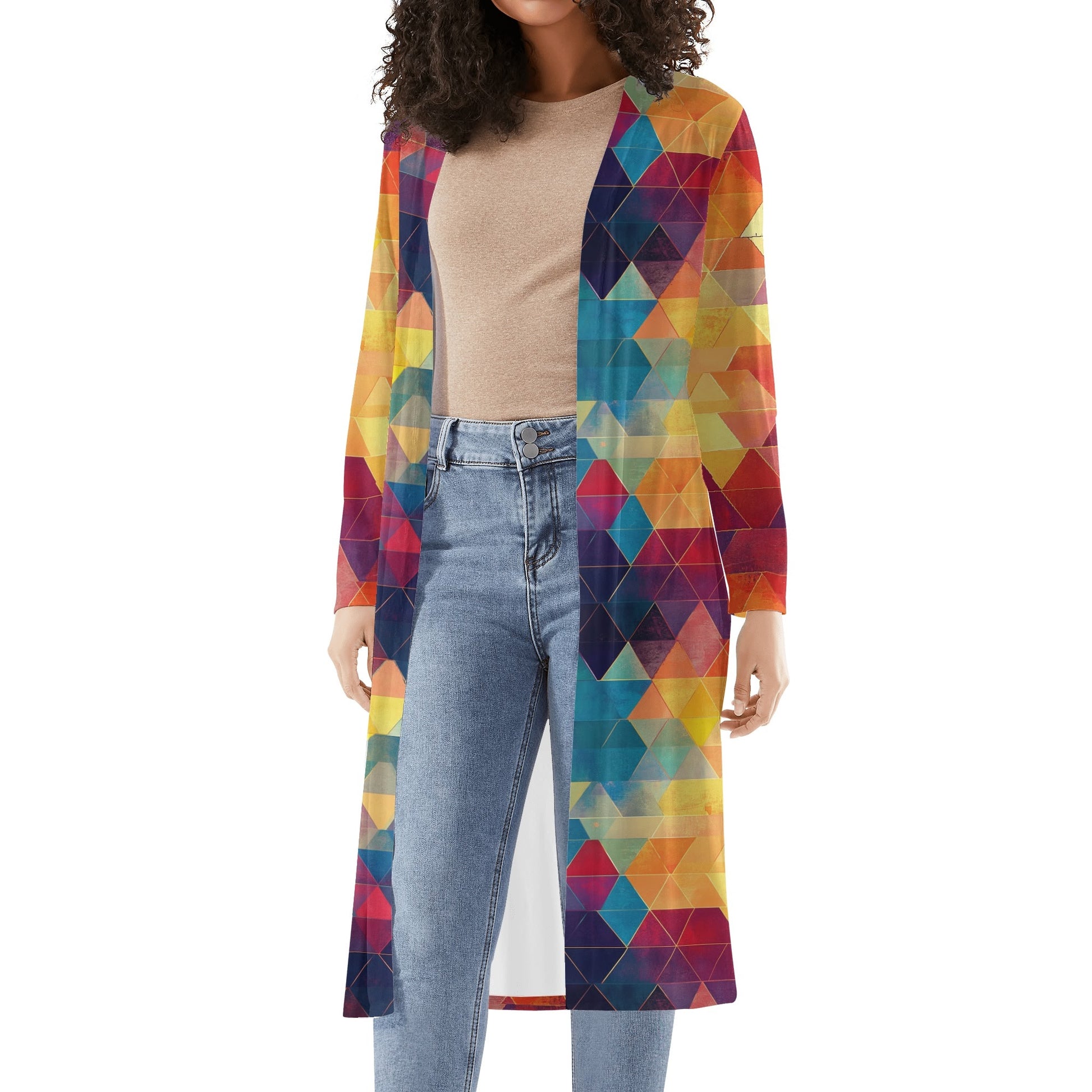 Langer leichter Triangle v2 Kimono Cardigan Cardigan JLR Design