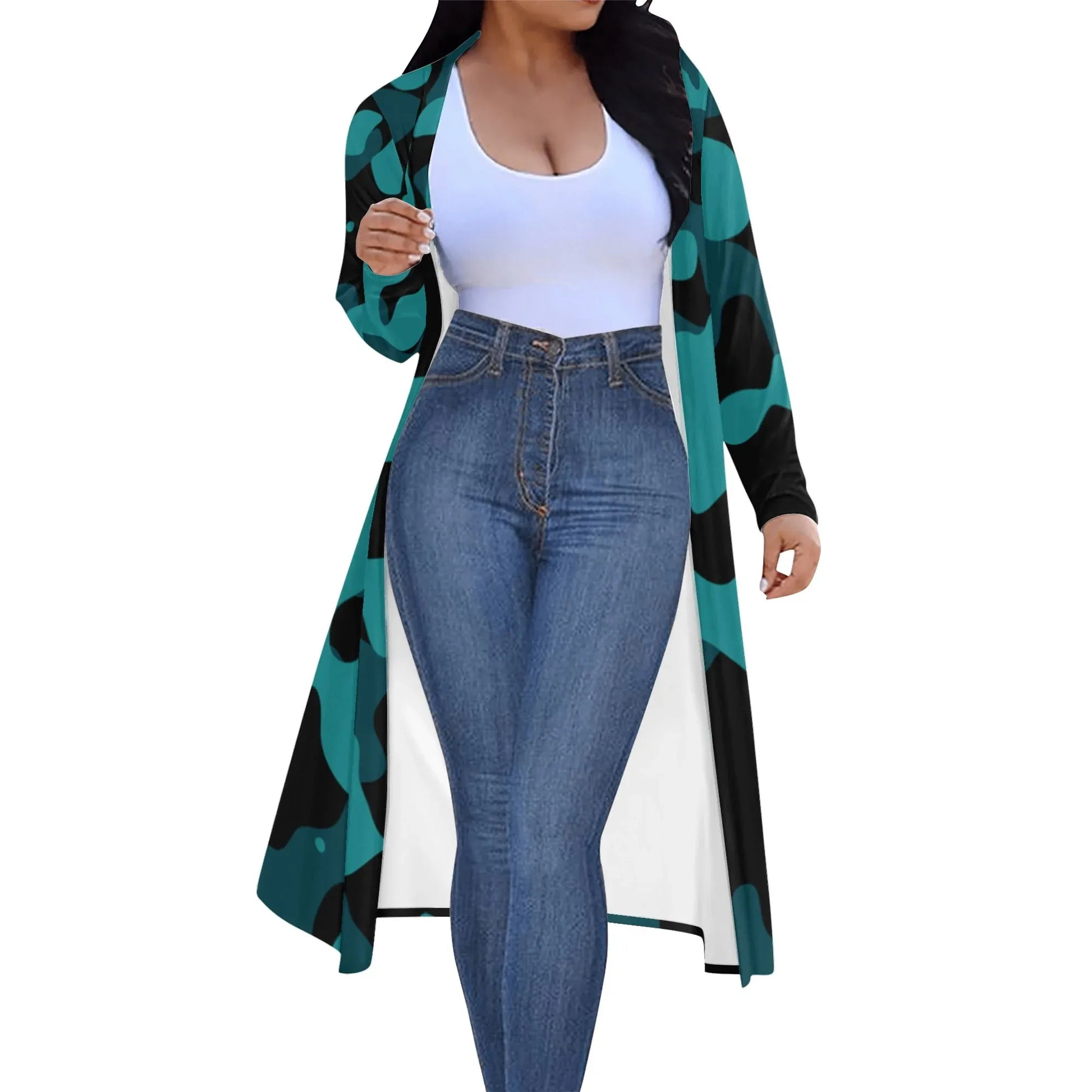 langer-leichter-turkis-camouflage-kimono-cardigan-cardigan-jlr-design-13856 - JLR Design