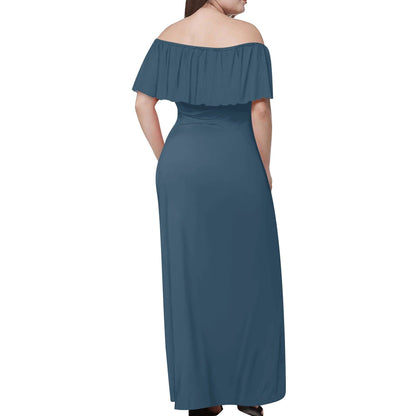 Langes schulterfreies Arapawa Kleid mit lockerem Oberteil Off-Shoulder-Kleid 73.99 Arapawa, Kleid, Lang, locker, Oberteil, Schulterfrei JLR Design