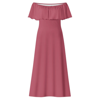 Langes schulterfreies Hippie Pink Kleid mit lockerem Oberteil Off-Shoulder-Kleid 73.99 Hippie, Kleid, Lang, locker, Oberteil, Pink, Schulterfrei JLR Design