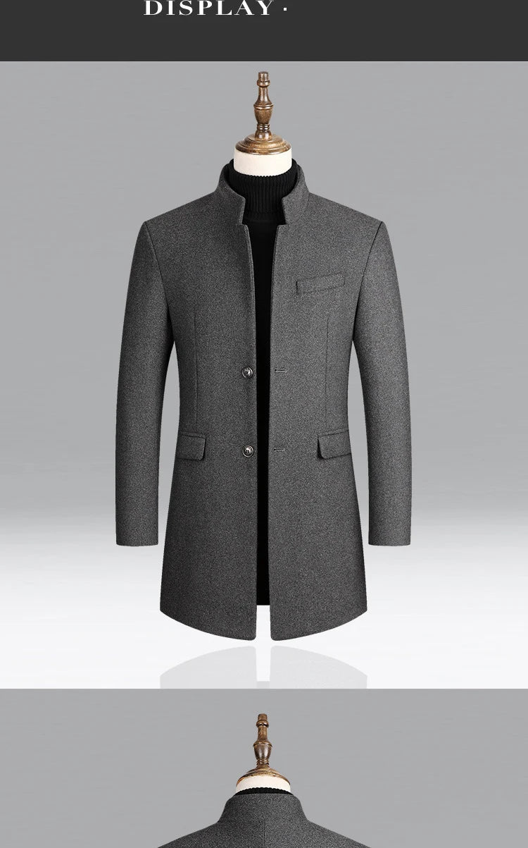 Lässiger Herren Wool Blend Mantel – Ideal für Herbst/Winter Mantel JLR Design