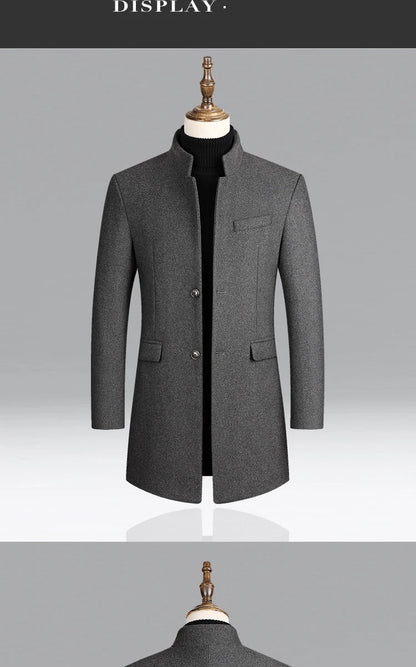 Lässiger Herren Wool Blend Mantel – Ideal für Herbst/Winter Mantel JLR Design