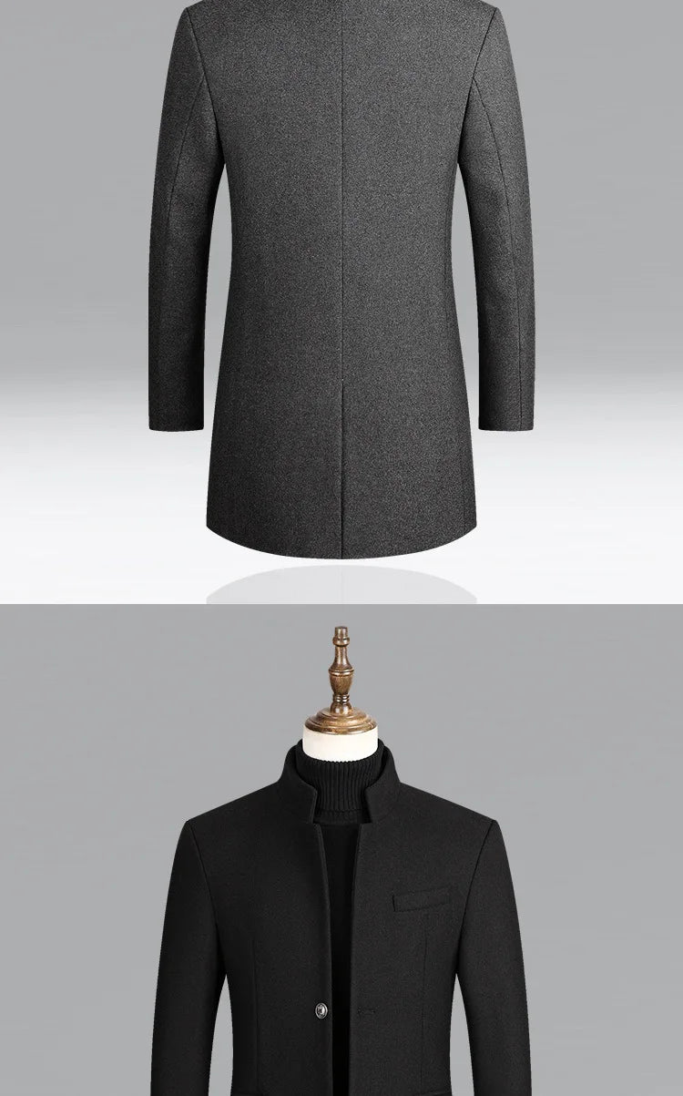 Lässiger Herren Wool Blend Mantel – Ideal für Herbst/Winter Mantel JLR Design