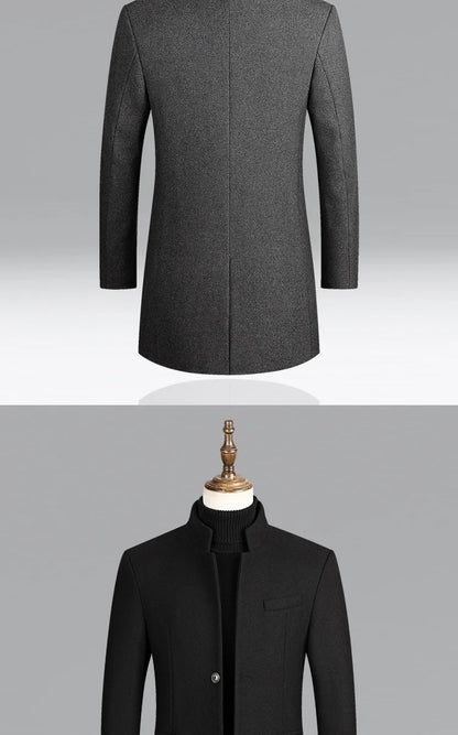 Lässiger Herren Wool Blend Mantel – Ideal für Herbst/Winter Mantel JLR Design