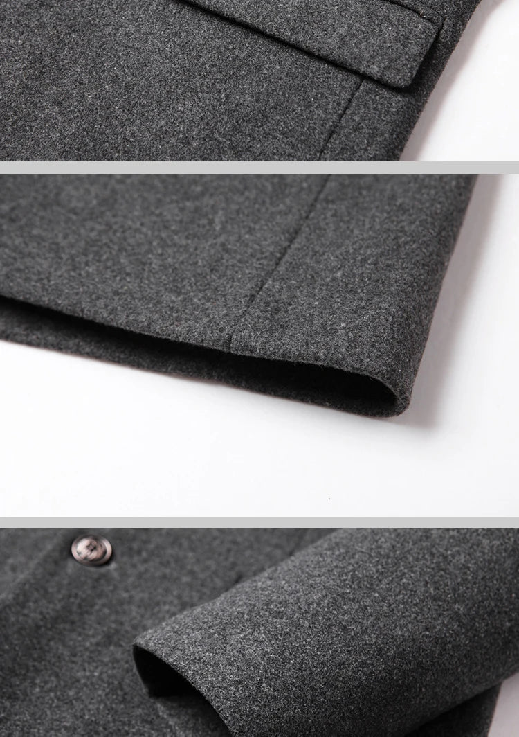 Lässiger Herren Wool Blend Mantel – Ideal für Herbst/Winter Mantel JLR Design