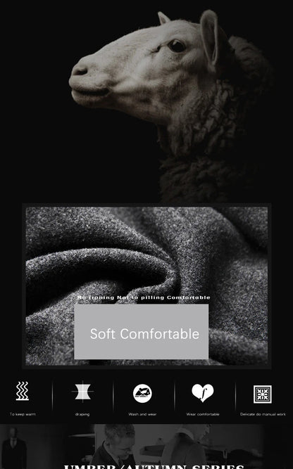 Lässiger Herren Wool Blend Mantel – Ideal für Herbst/Winter Mantel JLR Design