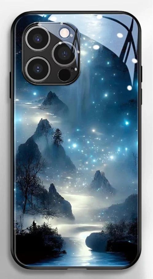 LED-Hülle für Samsung S24/S23/S22/FE/Plus/Ultra im Landschafts-Design Cover 42.99 Cover, Galaxy, Hülle, Landschaft, LED, Samsung JLR Design