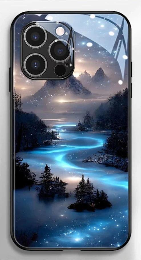 LED-Hülle für Samsung S24/S23/S22/FE/Plus/Ultra im Landschafts-Design Cover 42.99 Cover, Galaxy, Hülle, Landschaft, LED, Samsung JLR Design