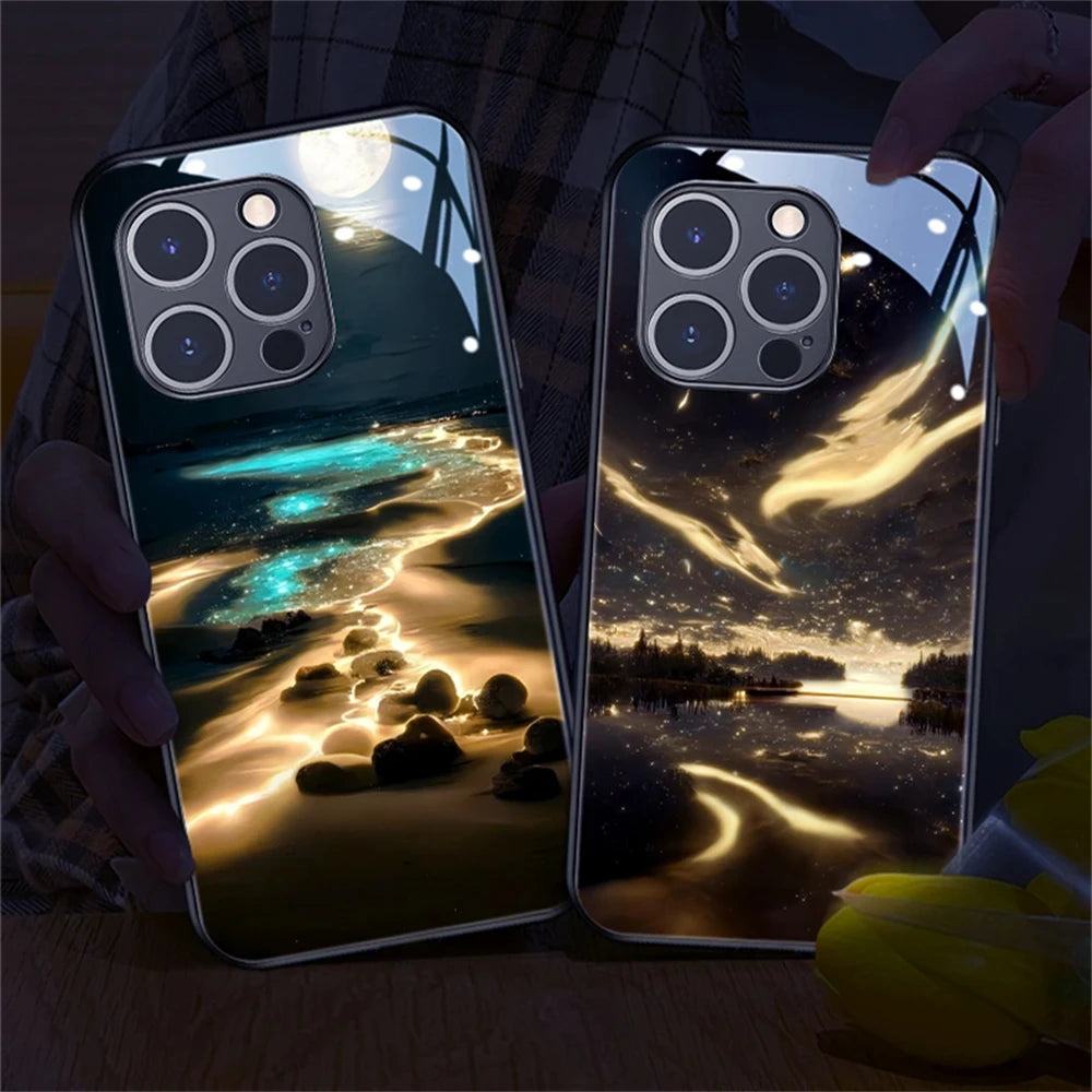 LED-Hülle für Samsung S24/S23/S22/FE/Plus/Ultra im Landschafts-Design Cover 42.99 Cover, Galaxy, Hülle, Landschaft, LED, Samsung JLR Design