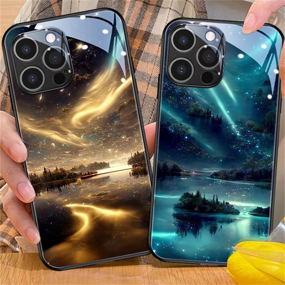 LED-Hülle für Samsung S24/S23/S22/FE/Plus/Ultra im Landschafts-Design Cover 42.99 Cover, Galaxy, Hülle, Landschaft, LED, Samsung JLR Design