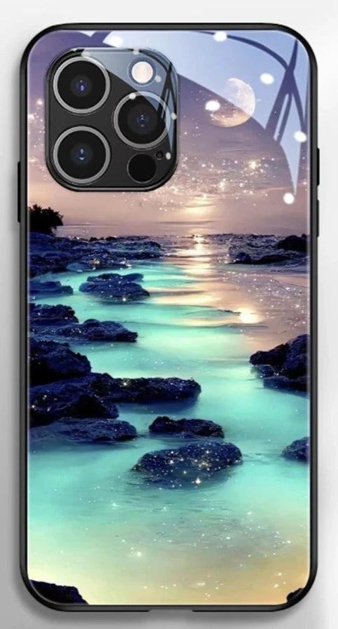 LED-Hülle für Samsung S24/S23/S22/FE/Plus/Ultra im Landschafts-Design Cover 42.99 Cover, Galaxy, Hülle, Landschaft, LED, Samsung JLR Design