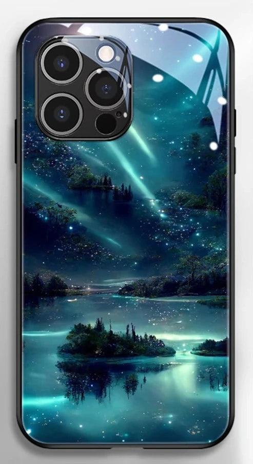 LED-Hülle für Samsung S24/S23/S22/FE/Plus/Ultra im Landschafts-Design Cover 42.99 Cover, Galaxy, Hülle, Landschaft, LED, Samsung JLR Design