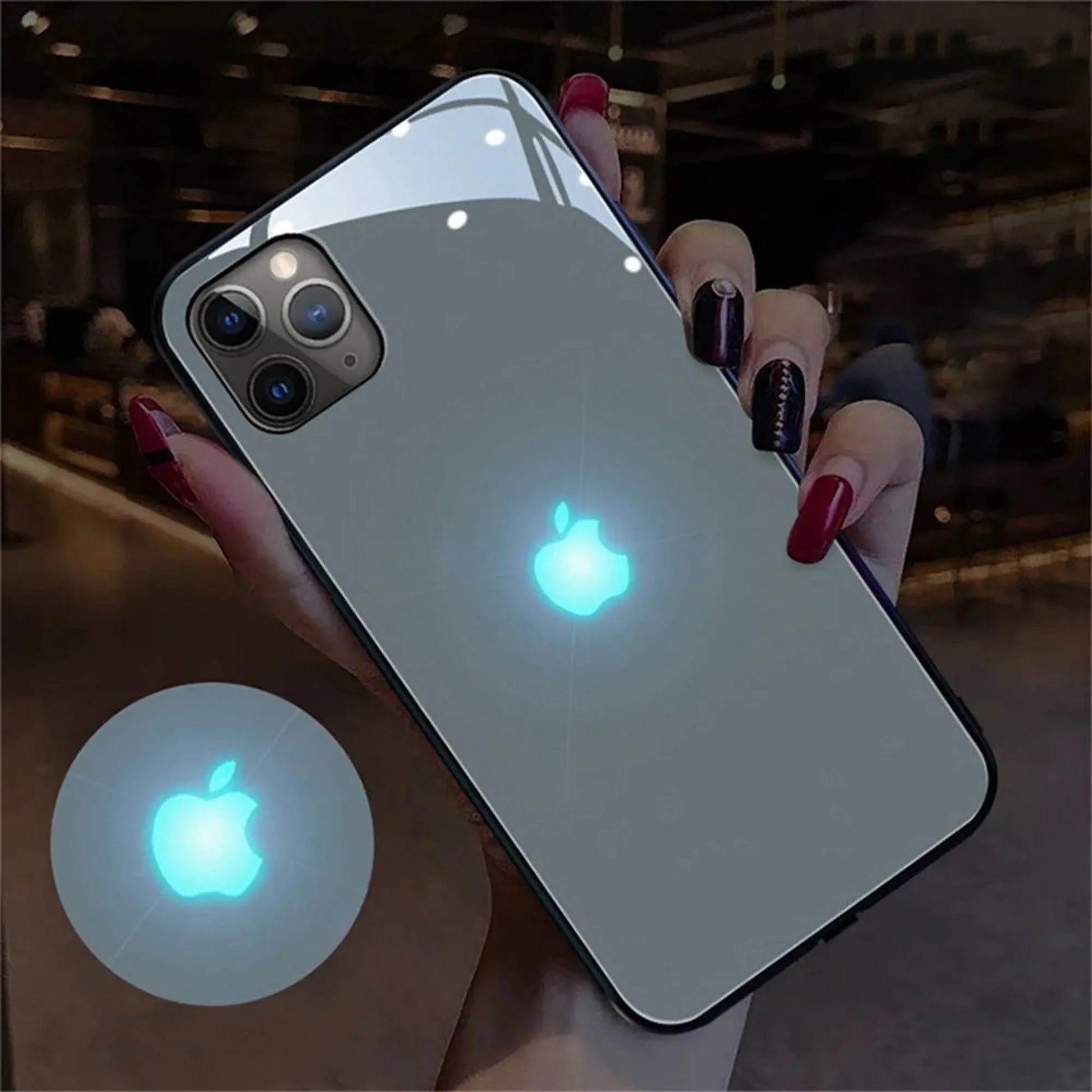 led-iphone-121314proplusmax-handyhulle-mit-leuchtendem-apple-logo-phone-case-jlr-design-17133 - JLR Design