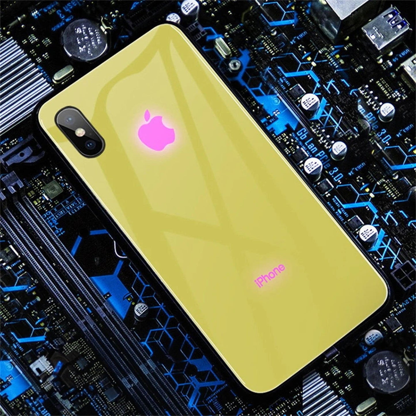 LED Iphone 12/13/14/Pro/Plus/Max Handyhülle mit leuchtendem Apple Logo Phone Case 37.99 Apple, Case, Cover, LED, Logo JLR Design