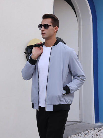 Leichte & wasserdichte Herren-Jacke – Ideal für Sport & Freizeit Bomberjacke JLR Design