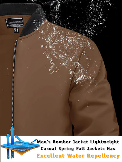 Leichte & wasserdichte Herren-Jacke – Ideal für Sport & Freizeit Bomberjacke JLR Design
