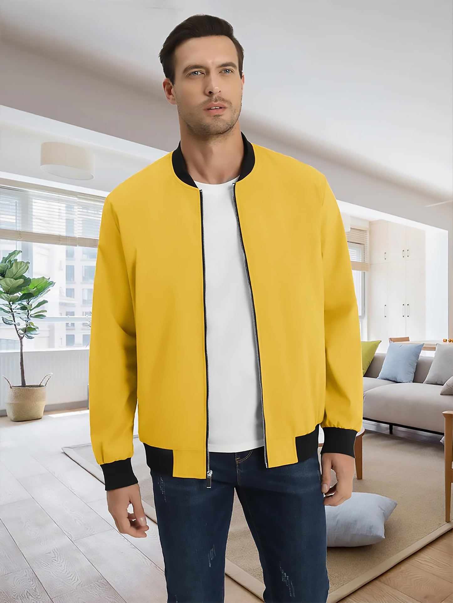 Leichte & wasserdichte Herren-Jacke – Ideal für Sport & Freizeit Bomberjacke JLR Design