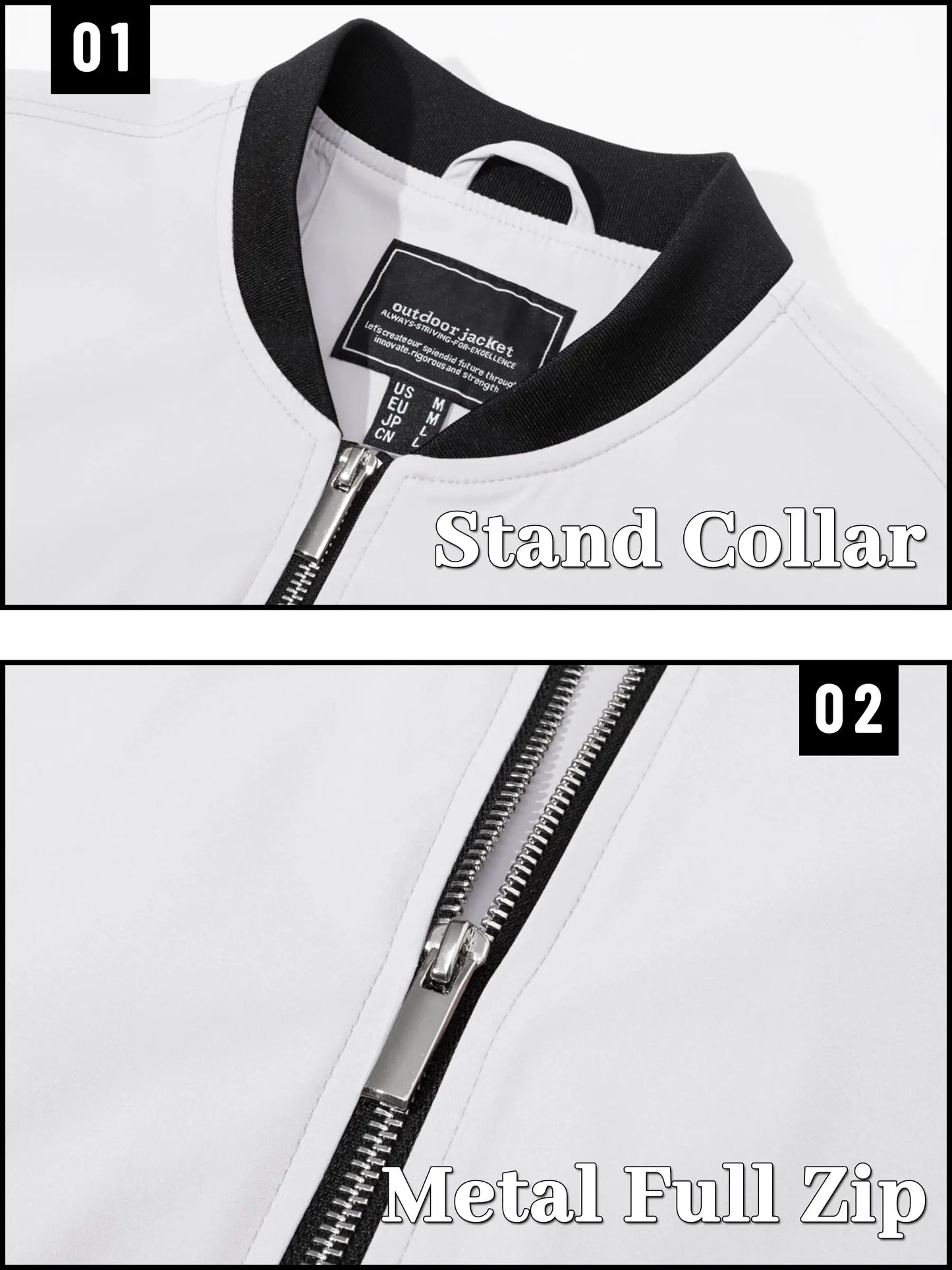 Leichte & wasserdichte Herren-Jacke – Ideal für Sport & Freizeit Bomberjacke JLR Design