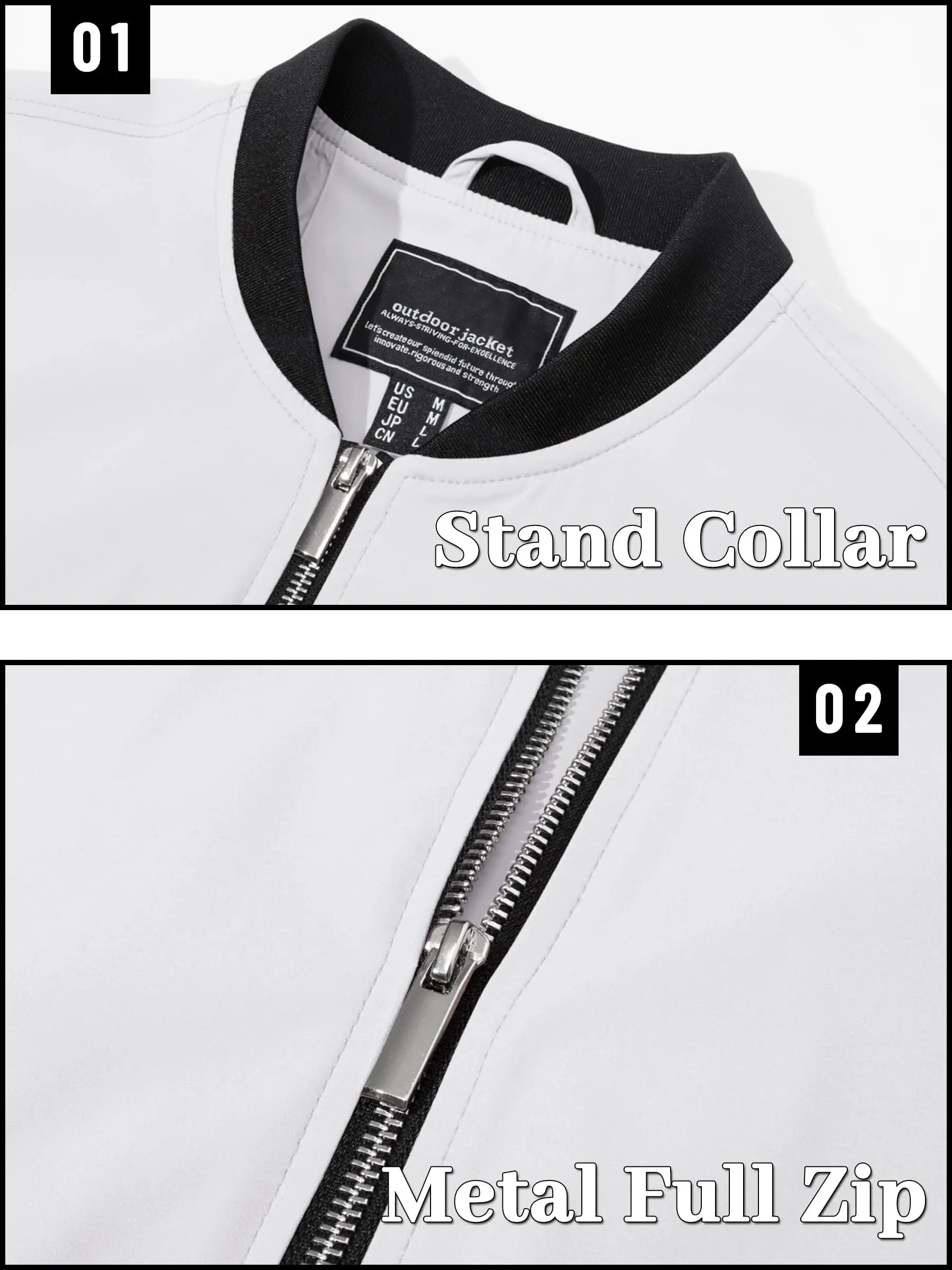 Leichte & wasserdichte Herren-Jacke – Ideal für Sport & Freizeit Bomberjacke JLR Design