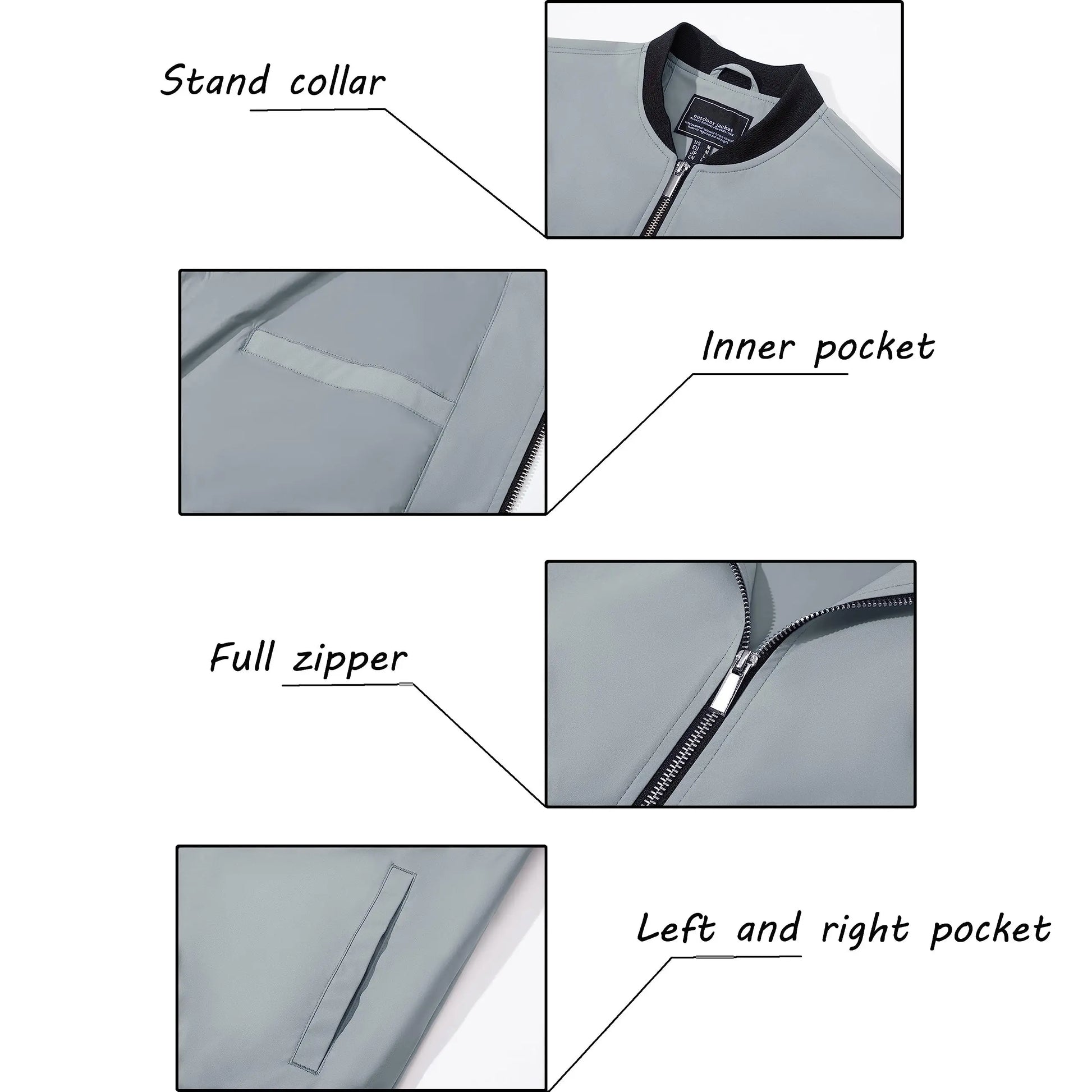 Leichte Herren-Bomberjacke – Lässig und wasserabweisend Bomberjacke JLR Design