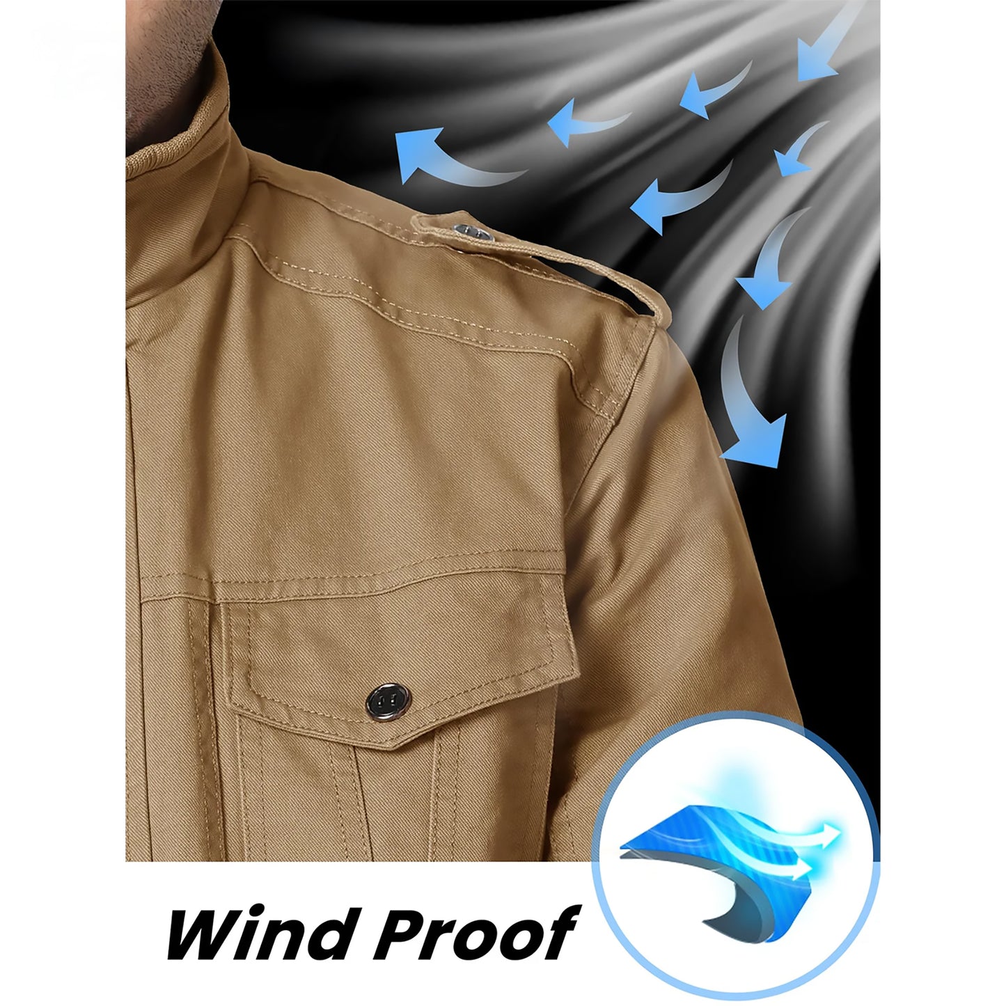 Leichte Herren Bomberjacke mit Stehkragen und Cargo-Taschen Bomberjacke JLR Design