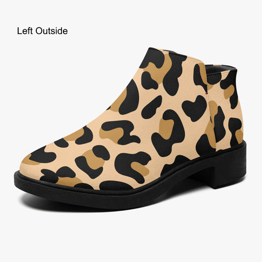 Leopard elegante Reißverschluss-Stiefeletten Stiefeletten JLR Design