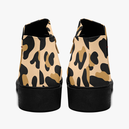 Leopard elegante Reißverschluss-Stiefeletten Stiefeletten JLR Design