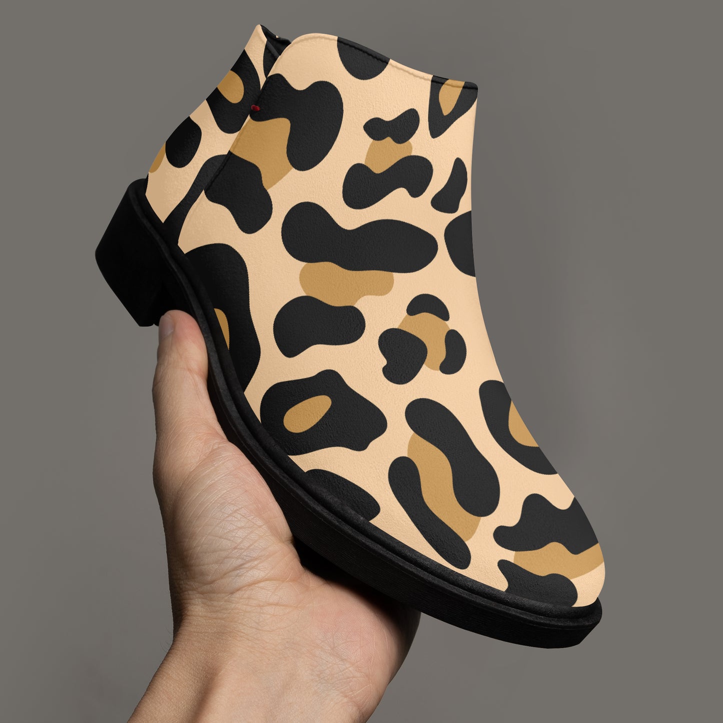 Leopard elegante Reißverschluss-Stiefeletten Stiefeletten JLR Design