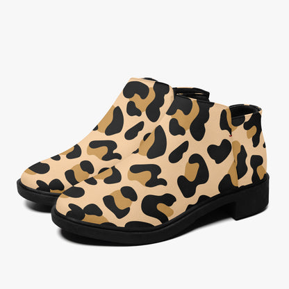 Leopard elegante Reißverschluss-Stiefeletten Stiefeletten JLR Design