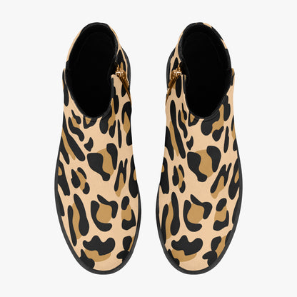 Leopard elegante Reißverschluss-Stiefeletten Stiefeletten JLR Design