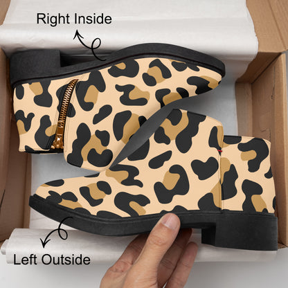 Leopard elegante Reißverschluss-Stiefeletten Stiefeletten JLR Design