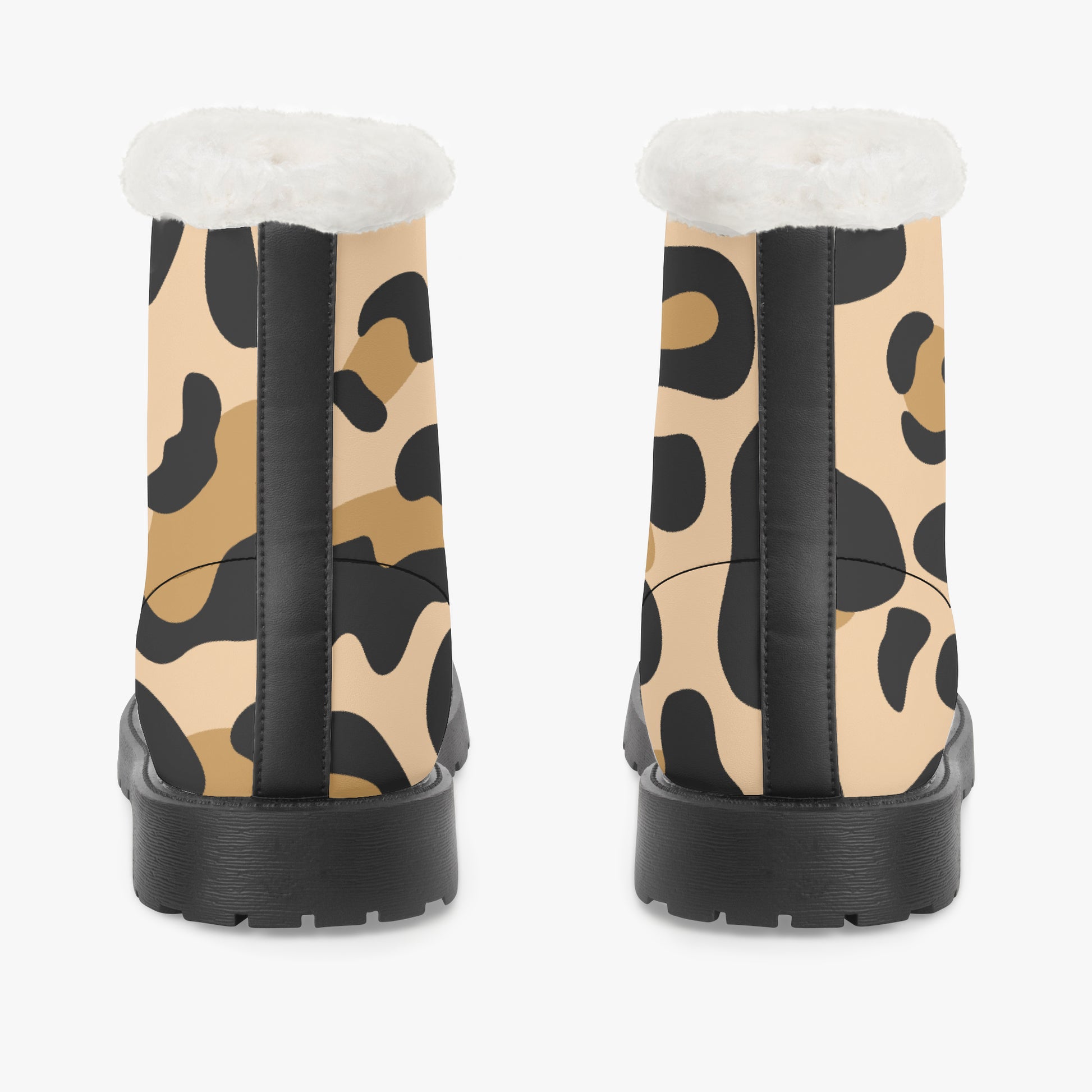 Leopard Faux Fur Leder Boots Boots JLR Design