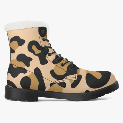 Leopard Faux Fur Leder Boots Boots JLR Design