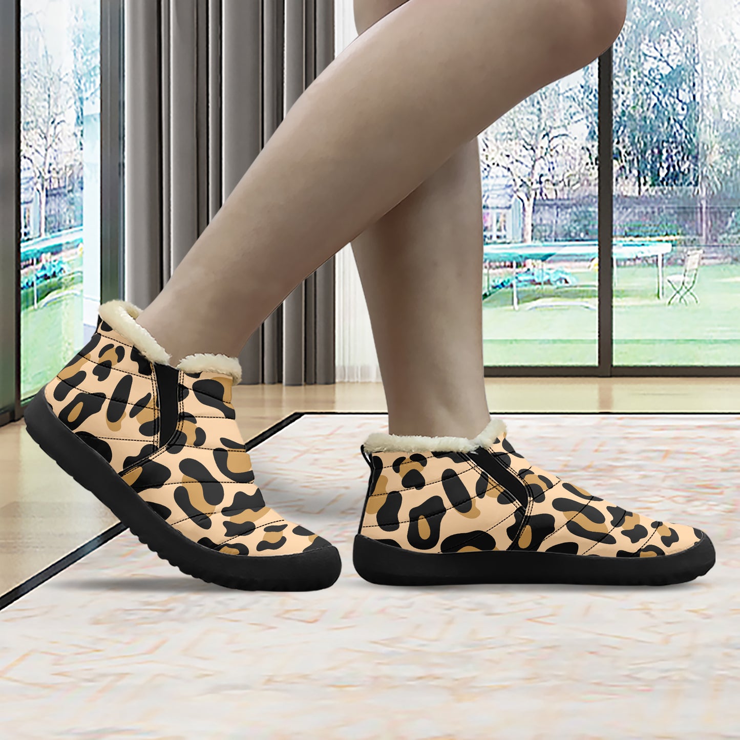 Leopard Faux Fur Slipper Slipper JLR Design