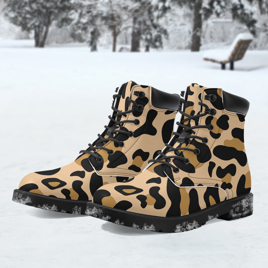 Leopard Leder Boots | Stylische und Warme Winterstiefel Boots JLR Design
