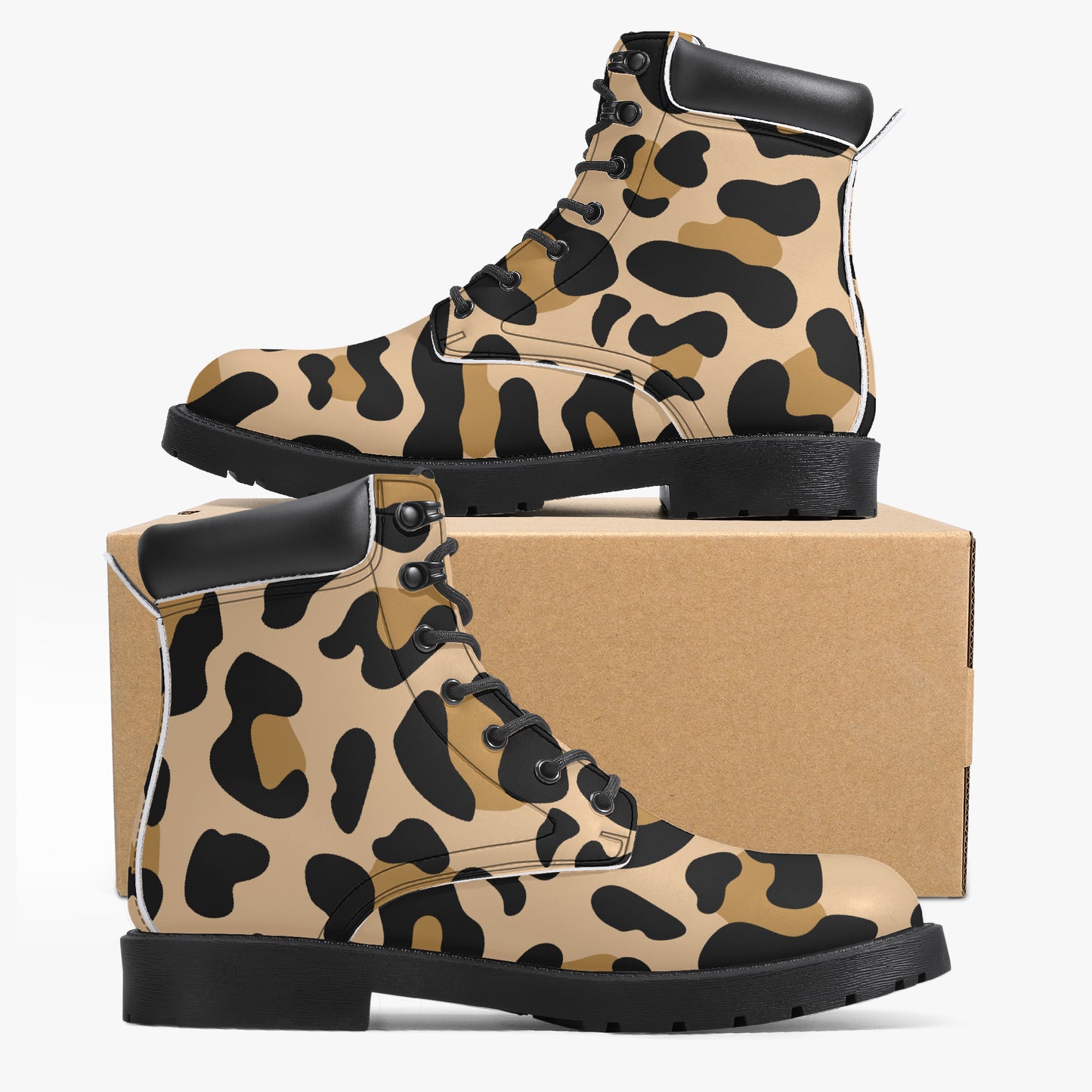 Leopard Leder Boots | Stylische und Warme Winterstiefel Boots JLR Design