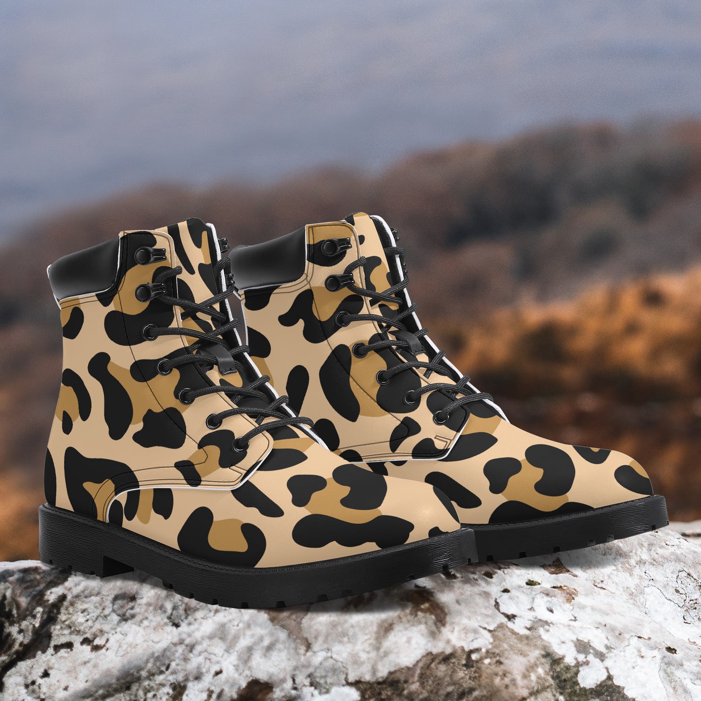 Leopard Leder Boots | Stylische und Warme Winterstiefel Boots JLR Design
