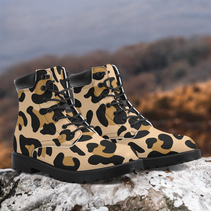 Leopard Leder Boots | Stylische und Warme Winterstiefel Boots JLR Design