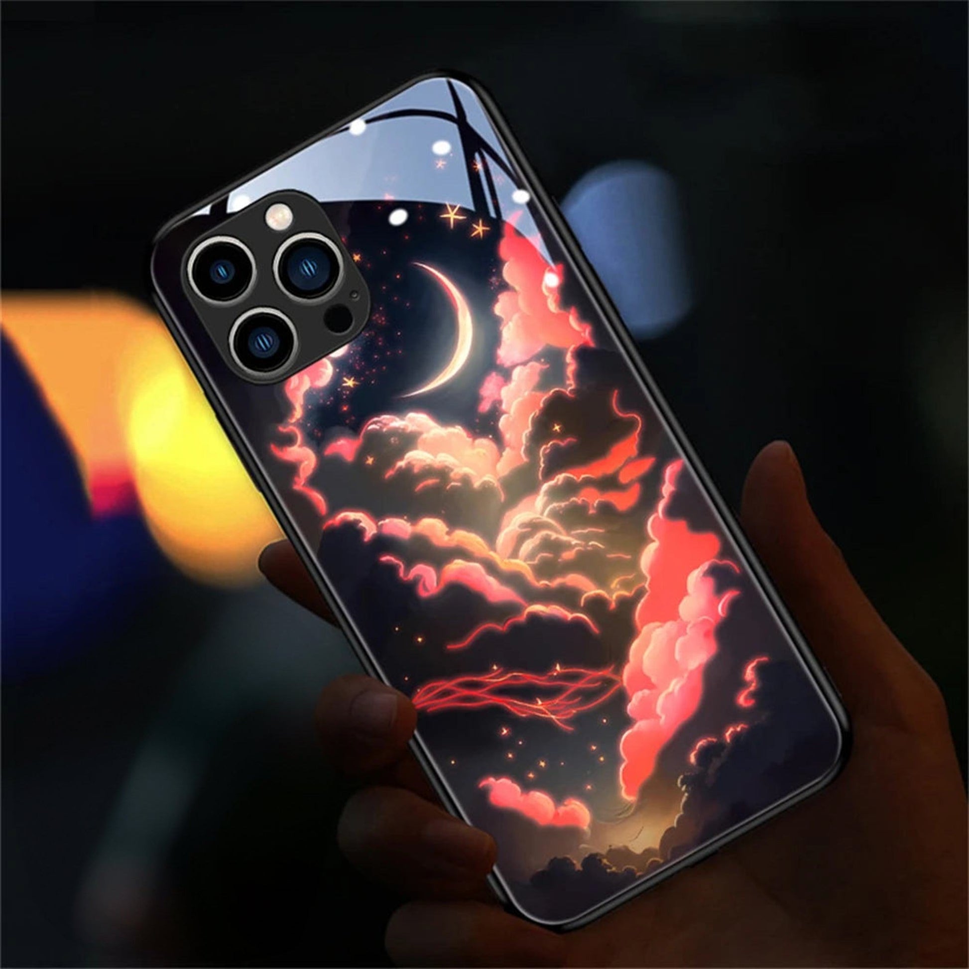 Leuchtende Nachtlandschafts LED-Hülle für iPhone 13/14/15/Plus/Pro/Max Phone Case 41.99 Case, Cover, Hülle, LED, Nachthimmel JLR Design