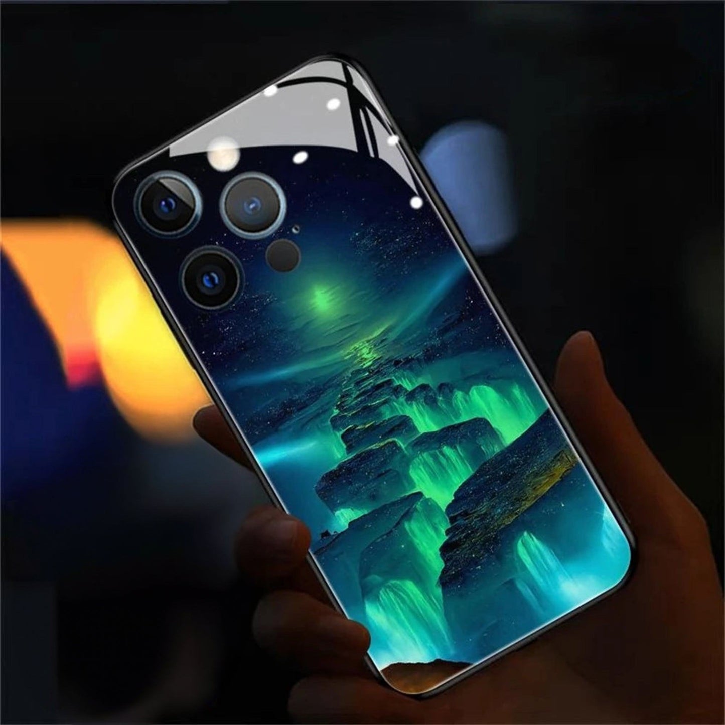 Leuchtende Nachtlandschafts LED-Hülle für iPhone 13/14/15/Plus/Pro/Max Phone Case 41.99 Case, Cover, Hülle, LED, Nachthimmel JLR Design