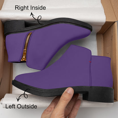 Lila elegante Reißverschluss-Stiefeletten Stiefeletten JLR Design