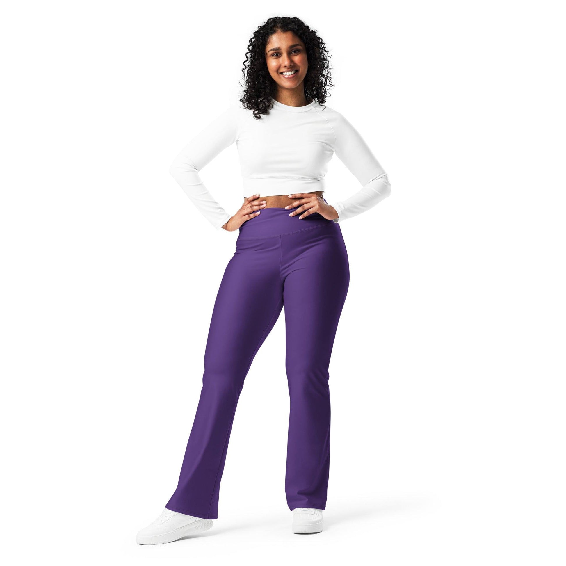 Lila High Waist Flare Leggings Flare Leggings 59.99 Flare, High, Leggings, lila, Waist JLR Design