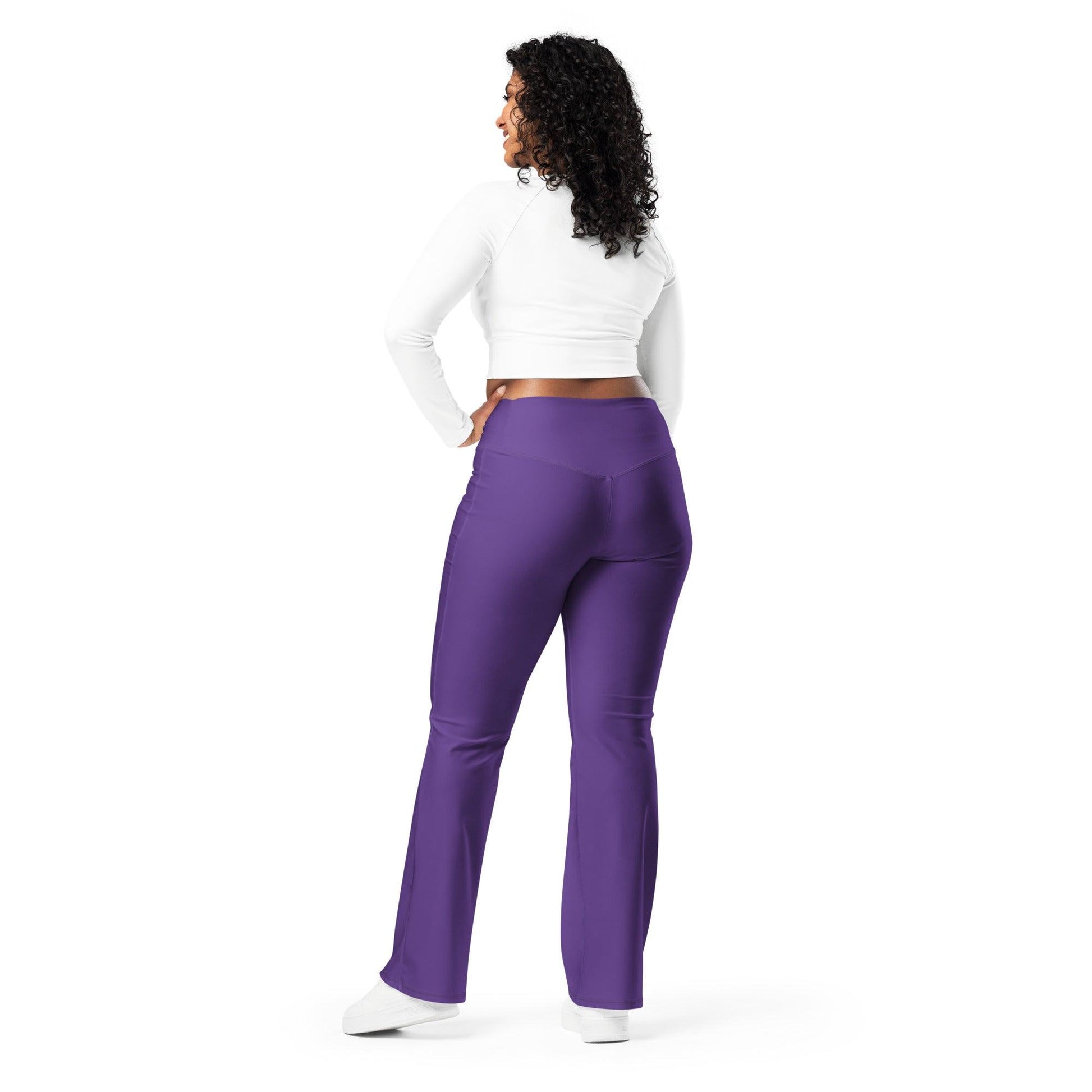 Lila High Waist Flare Leggings Flare Leggings 59.99 Flare, High, Leggings, lila, Waist JLR Design