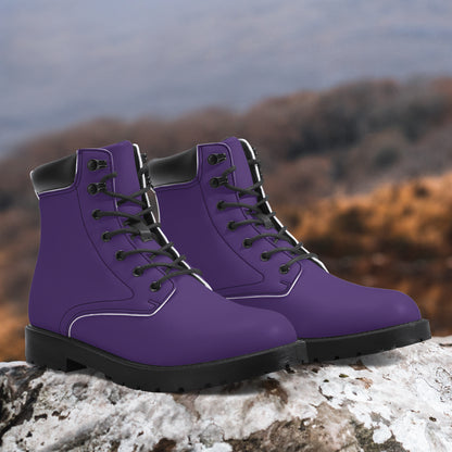 Lila Leder Boots | Stylische und Warme Winterstiefel Boots JLR Design