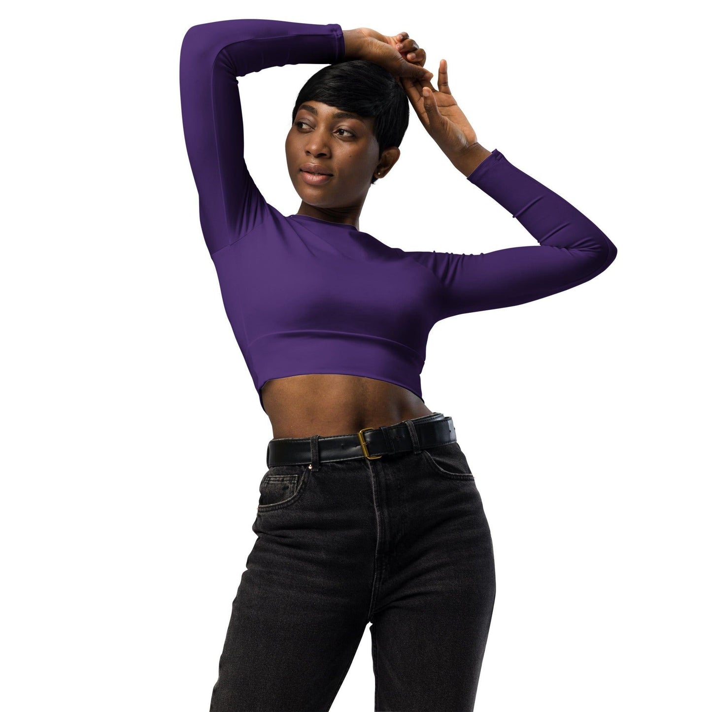 Lila Long Sleeve Damen Crop Top Long Sleeve Crop Top 54.99 Crop, Damen, Lila, Long, Sleeve, Top JLR Design