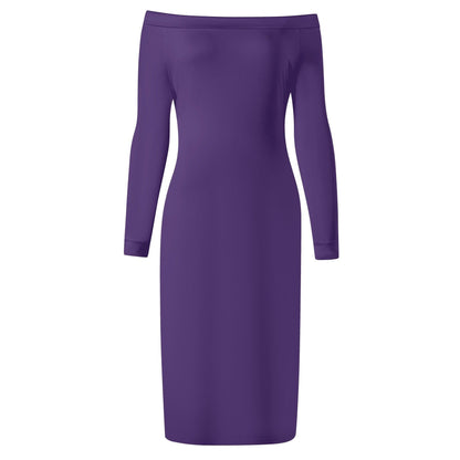 Lila Long Sleeve Off-Shoulder-Kleid -- Lila Long Sleeve Off-Shoulder-Kleid - undefined Off-Shoulder-Kleid | JLR Design