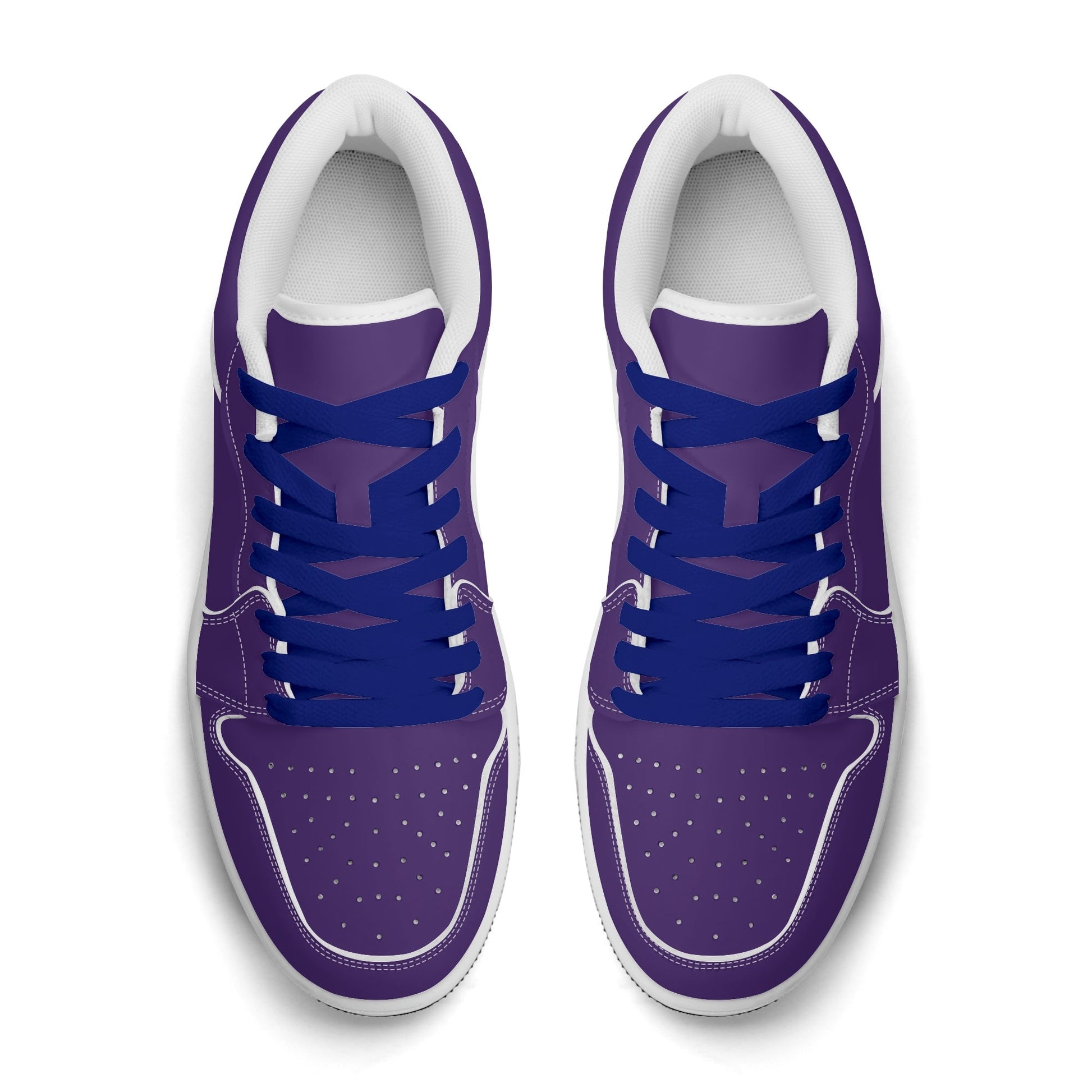 Lila Low Top Leder Sneaker für Herren Sneaker JLR Design