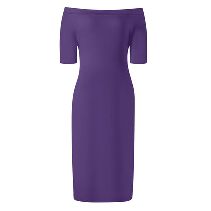 Lila Off-Shoulder-Kleid -- Lila Off-Shoulder-Kleid - undefined Off-Shoulder-Kleid | JLR Design